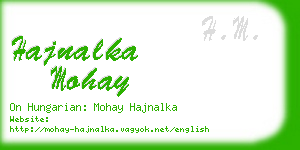 hajnalka mohay business card